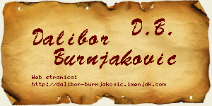Dalibor Burnjaković vizit kartica